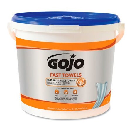 Gojo GOJO FAST WIPES Premoistened Hand Cleaning Towels, 225 per Bucket, 2/Carton - GOJ629902CT GOJ629902CT